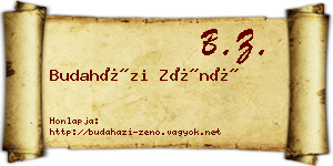 Budaházi Zénó névjegykártya